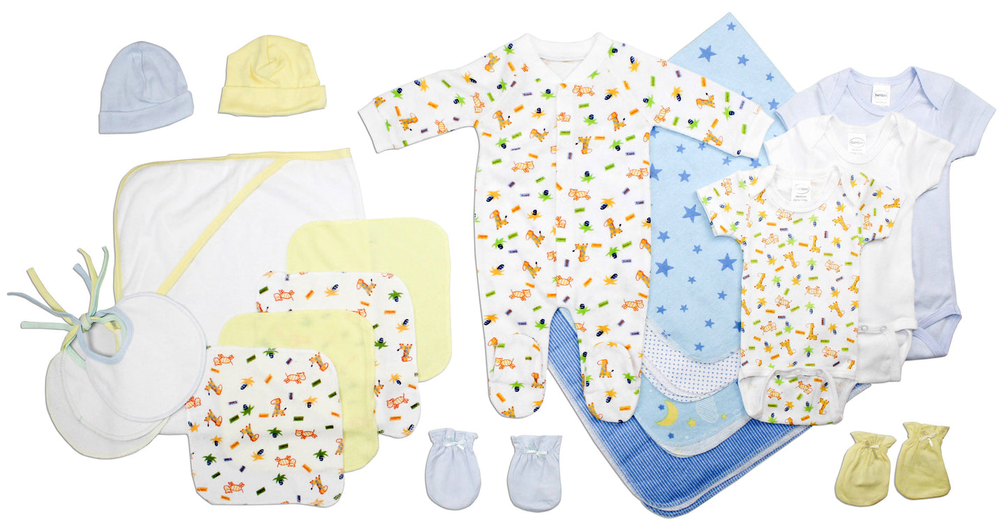 Bambini Newborn Baby Boy 20 Pc Layette Baby Shower Gift Set