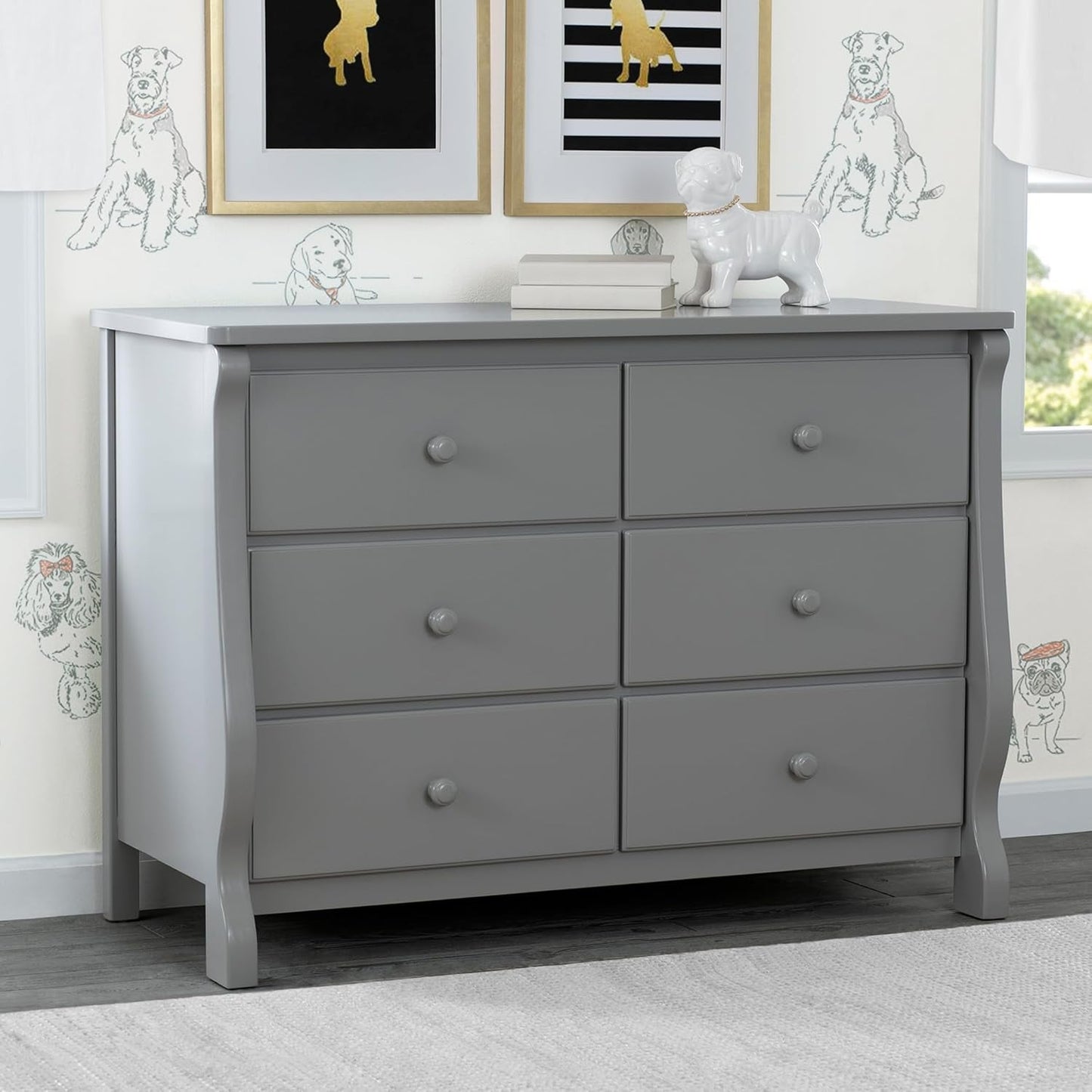 Universal 6 Drawer Dresser with Interlocking Drawers - Greenguard Gold