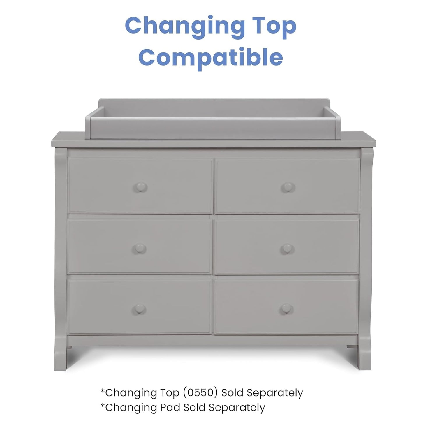 Universal 6 Drawer Dresser with Interlocking Drawers - Greenguard Gold