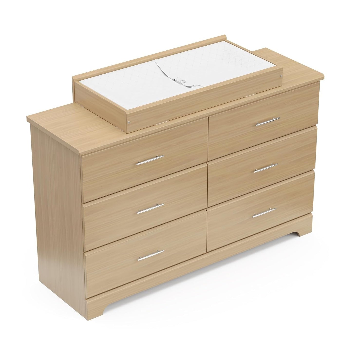 Brookside 6 Drawer Double Dresser (Driftwood) – Dresser for Nursery, 6