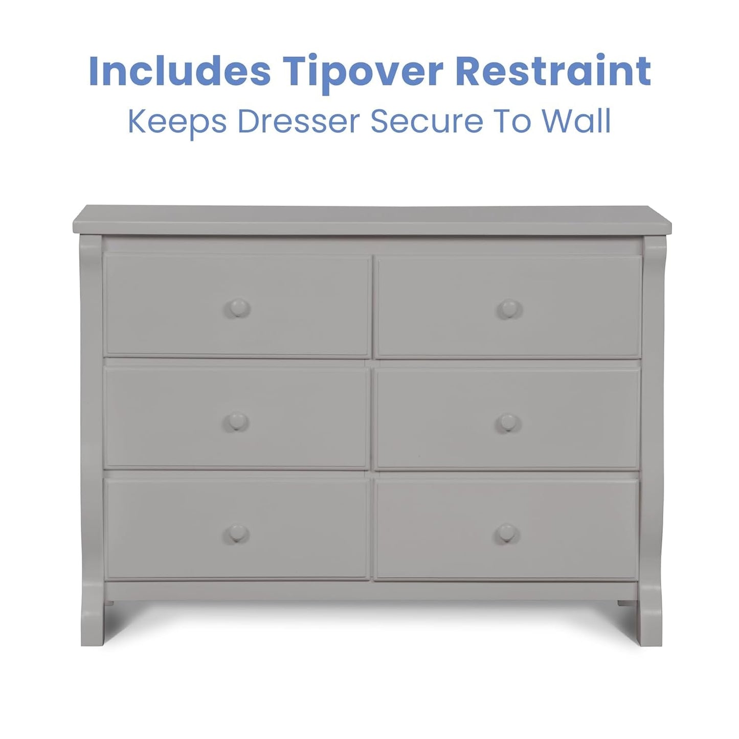 Universal 6 Drawer Dresser with Interlocking Drawers - Greenguard Gold