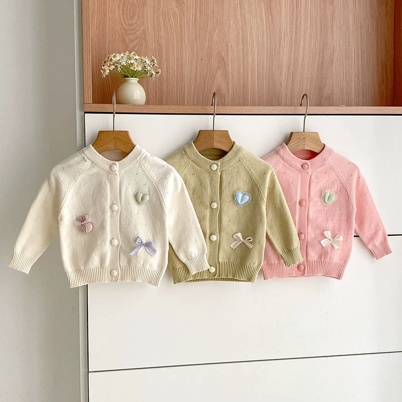 Autumn Arrival Baby Girls Comfortable Butterfly-bow and Heart Pattern