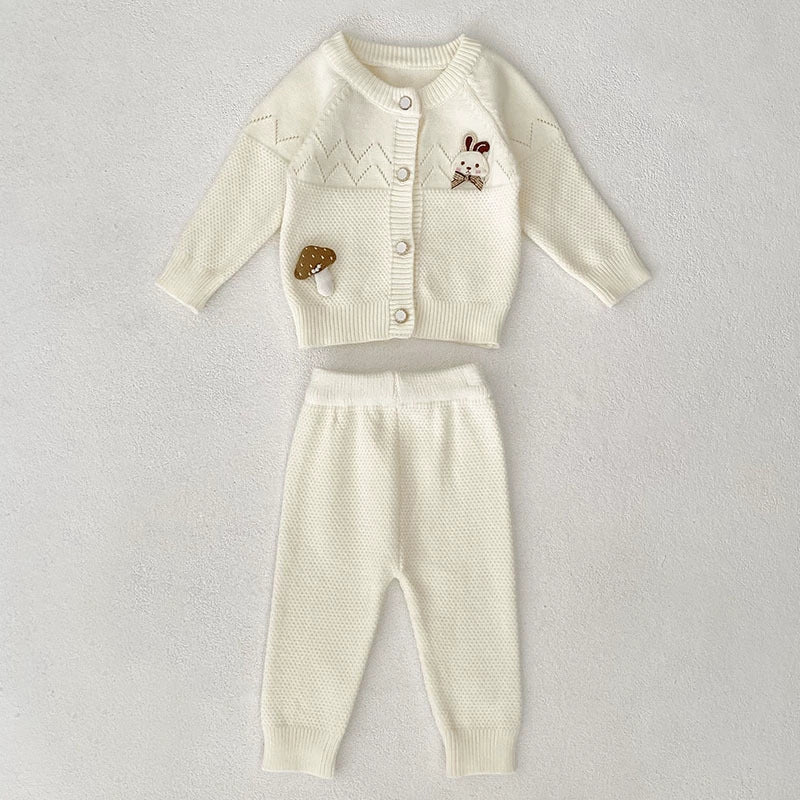 Arrival Autumn Baby Girls Long Sleeves Hollow-out and Cartoon Pattern
