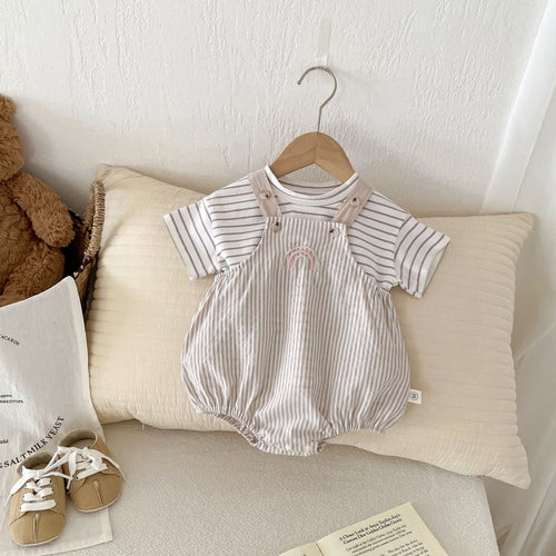 Summer Hot Selling Baby Kids Unisex Sleeveless Rainbow Embroidered