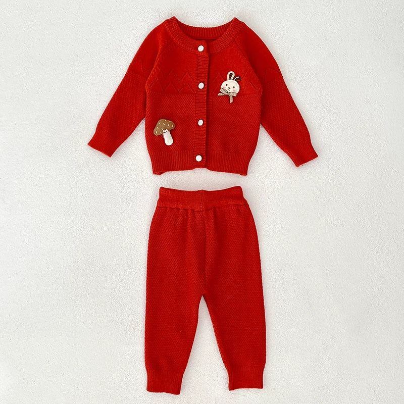 Arrival Autumn Baby Girls Long Sleeves Hollow-out and Cartoon Pattern