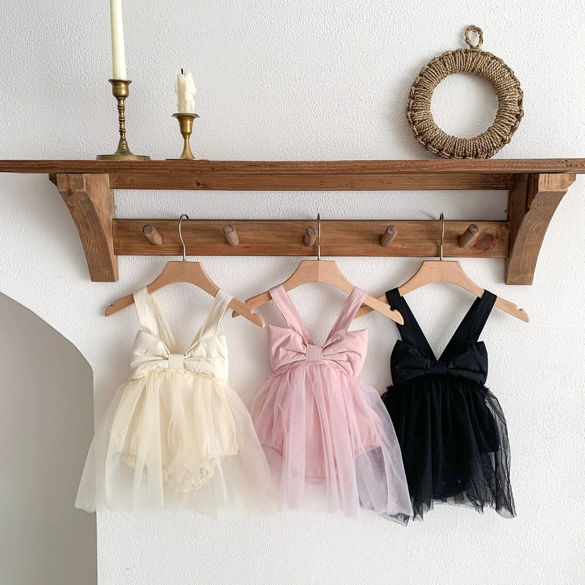 Summer Arrival Baby Girls Solid Color Tulle Design Sleeveless Dress
