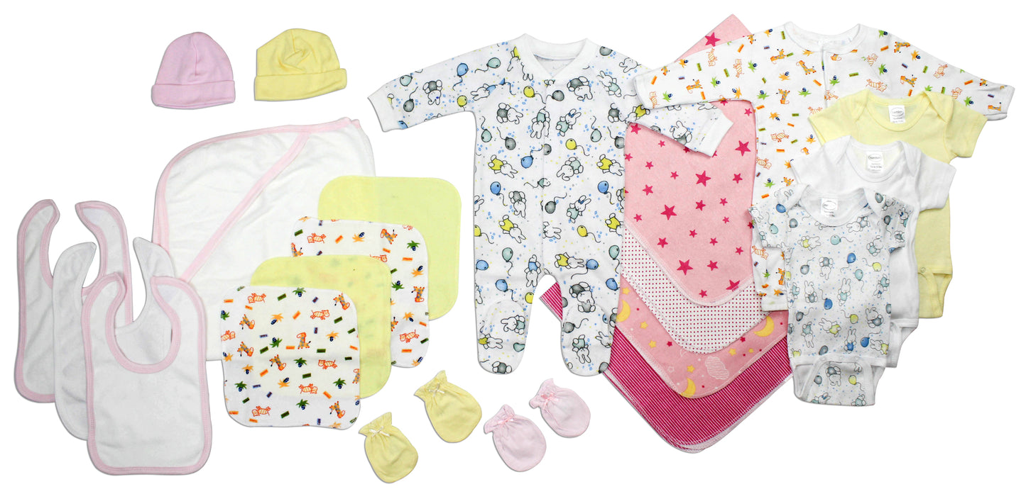 Bambini Newborn Baby Girls 21 Pc Layette Baby Shower Gift Set