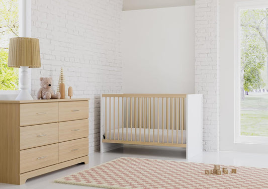 Brookside 6 Drawer Double Dresser (Driftwood) – Dresser for Nursery, 6