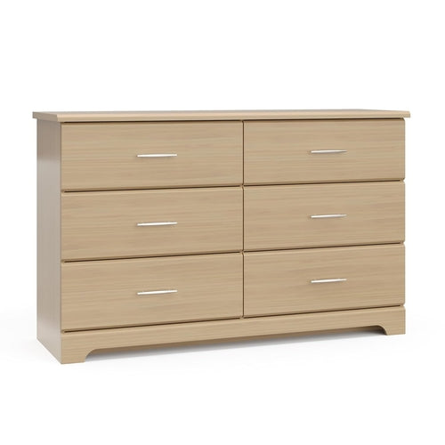Brookside 6 Drawer Double Dresser (Driftwood) – Dresser for Nursery, 6