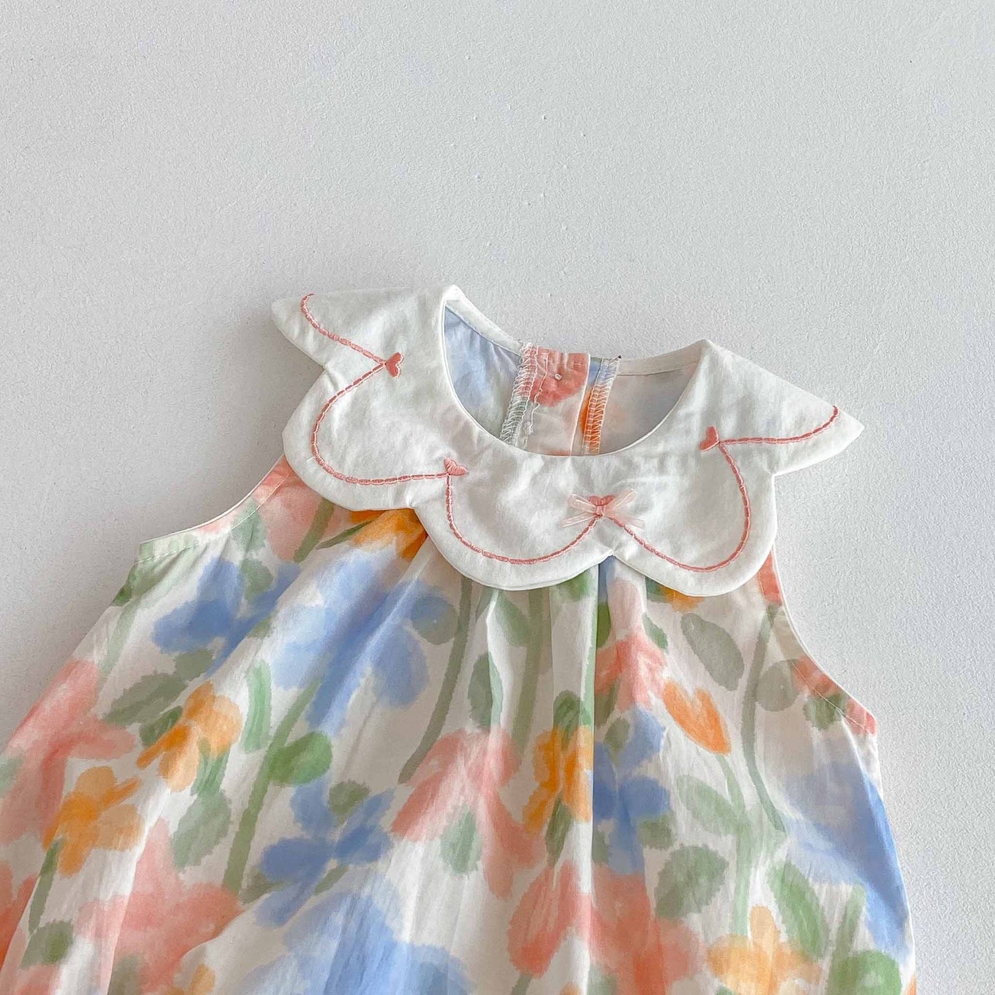 Summer Arrival Baby Girls Cute Sleeveless Colorful Flowers Pattern