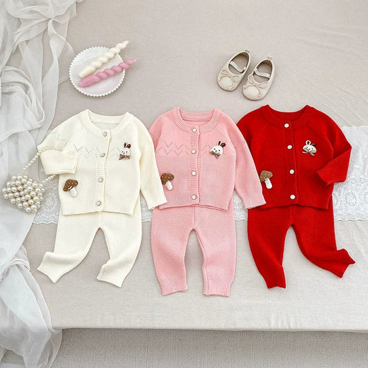 Arrival Autumn Baby Girls Long Sleeves Hollow-out and Cartoon Pattern